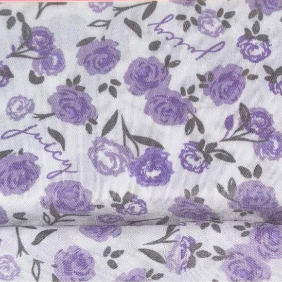 **SOLD** Juicy Couture Home 6 Piece Purple Floral Print Queen Size Sheet Set - Picture 11 of 12